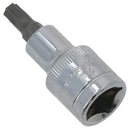 T40 Male Torx Bit Star Socket 1/2" Drive Standard Internal Chrome Vanadium Steel