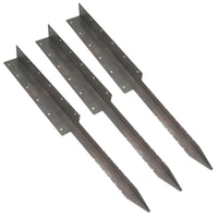 Garden Triple Sleeper Corner Support Stake Spike Stainless Steel 930mm
