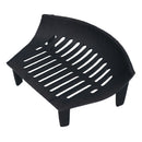 Grille de foyer de 14 po pour foyer de 16 po en fonte avec panier avant ouvert noir
