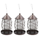 3PK Lantern Bird Feeder Nut Holder Hanging Feeding Station For Wild Birds