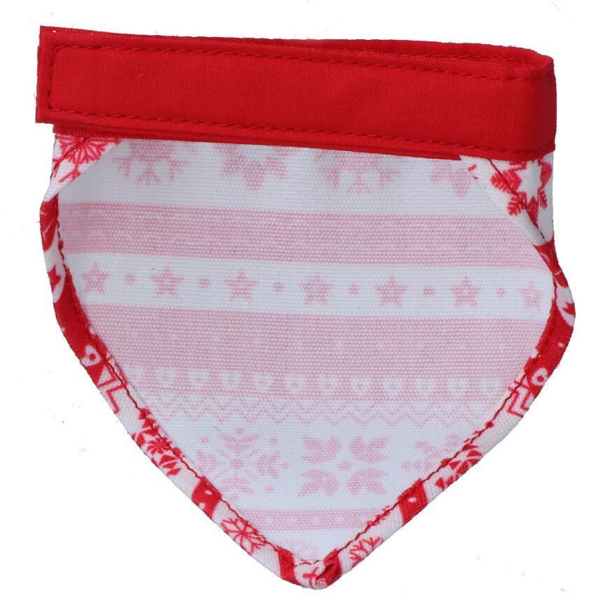 M/L Dog Christmas Festive Pattern Neckerchief Neck Size Approx 33-52CM 2PK