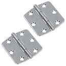 Polished Butterfly Door Hinge Stainless Steel 75mm x 73mm 316 Marine Cabin