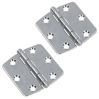 Polished Butterfly Door Hinge Stainless Steel 75mm x 73mm 316 Marine Cabin