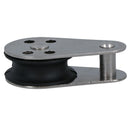 Marine Pulley Block with Fixed Pin 26mm Diameter Nylon Wheel Stainless Steel