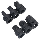 Impact 1/2" Drive Shallow Stubby Torx Star Male Bit Sockets T55 - T100 6pc Set