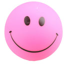 Pink Squeaky Smiley Face Vinyl Dog Ball Play Pet Toy Fetch Play Squeaky Chase
