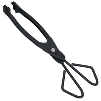Fire Side Log Coal Wood Tongs Grabber Mover Fireplace Fire Pit Scissor Action