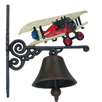 Aeroplane Plane Bell Cast Iron Sign Door Wall Fence Gate House Doorway Home