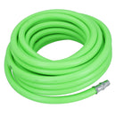 10 Metres Soft Rubber Hi-Vis Air Hose + Quick Release Fittings + Tyre Inflator