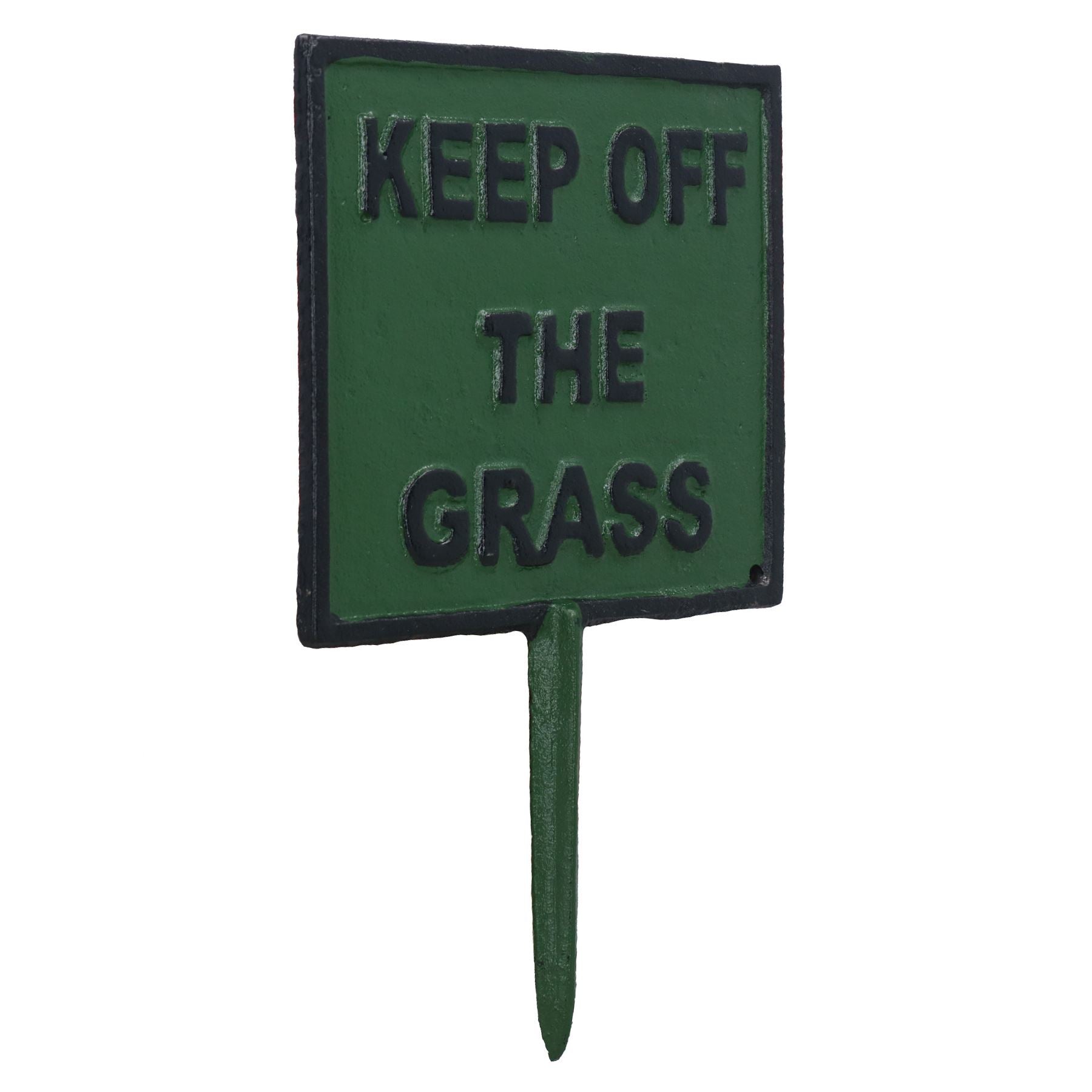 Keep off Grass Sign Cast Iron Sign Plaque Spike Stake Garden Park Lawn Yard