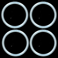 8mm x 75mm Steel Round O Rings Welded Zinc Plated 4 Pack DK34