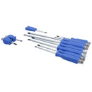 Jeu de 12 tournevis pour ingénieurs robustes à tête plate Pozi TE010