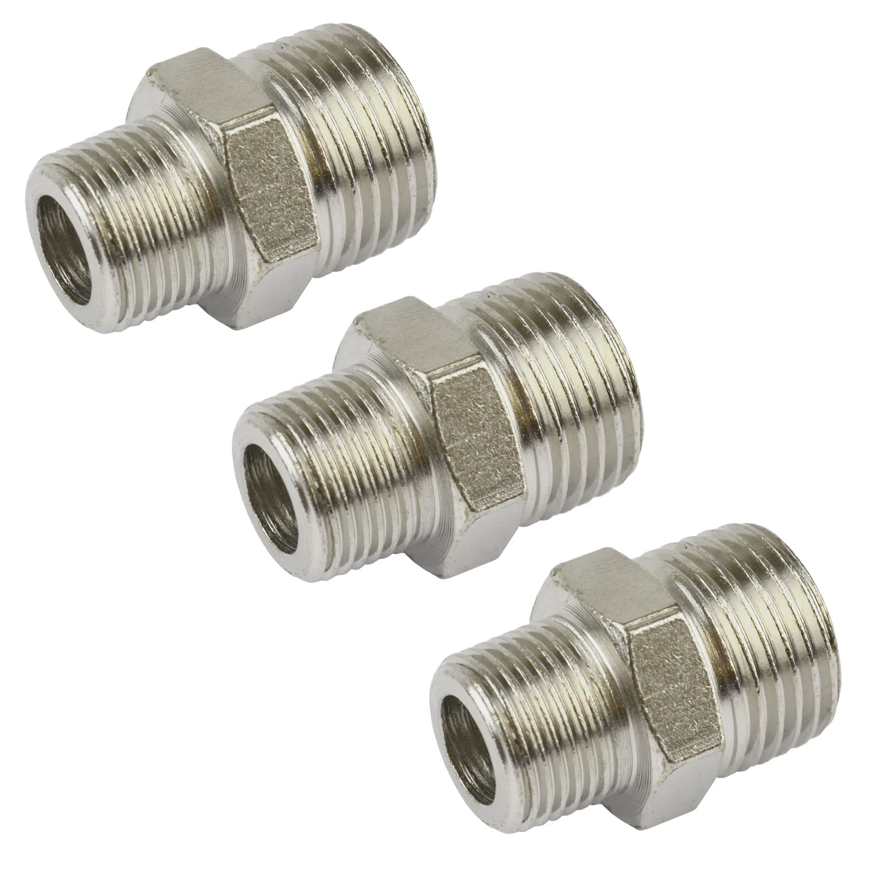Air Line Hose Fitting Connector Adapter 3/8 Male to 1/2 BSP Male 3 PACK FT012