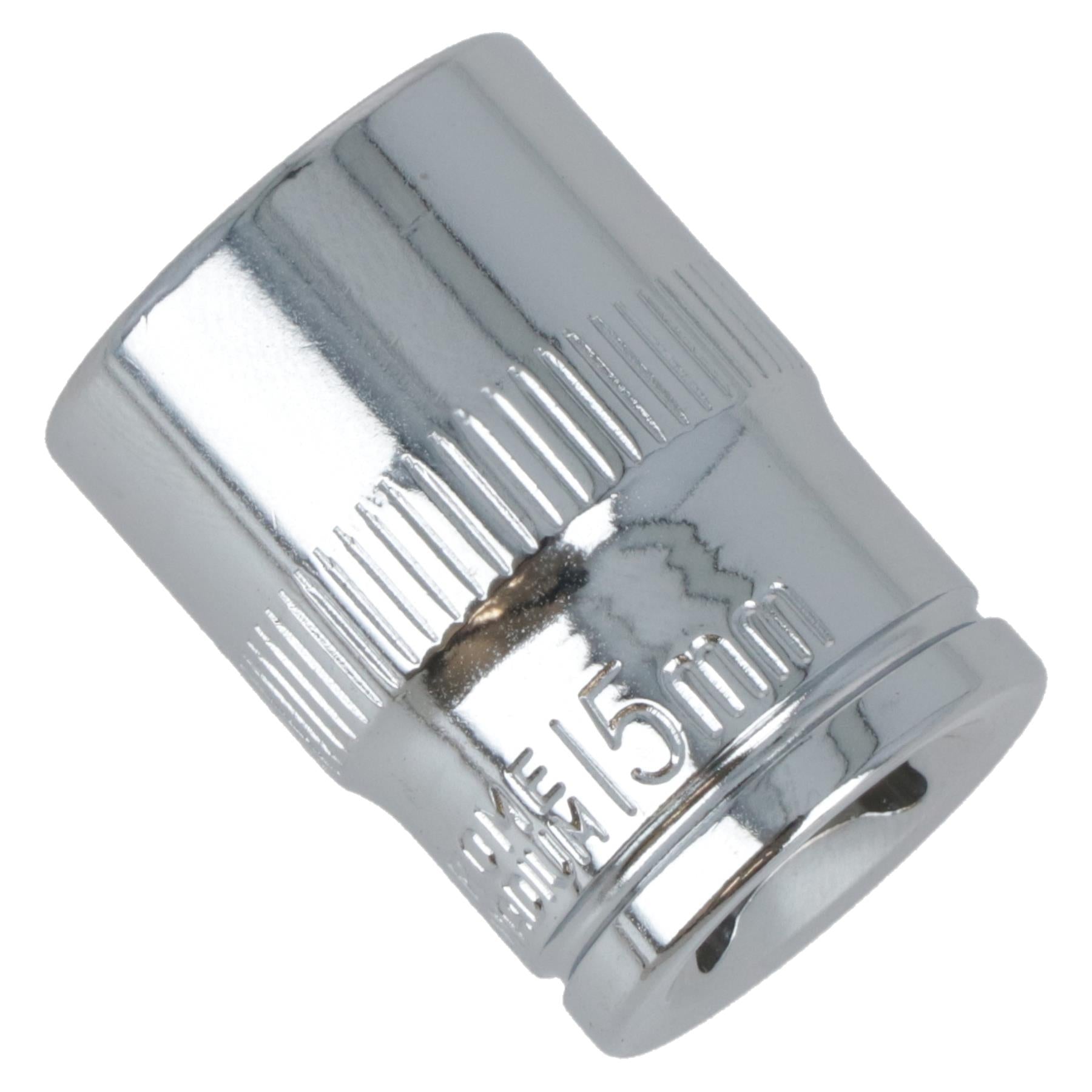 15mm 3/8" Drive Shallow Metric Socket Single Hex / 6 sided Bergen