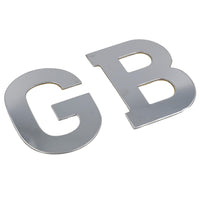 Stick on GB Great Britain Metallic Sticker Self Adhesive Chrome Emblem Sign