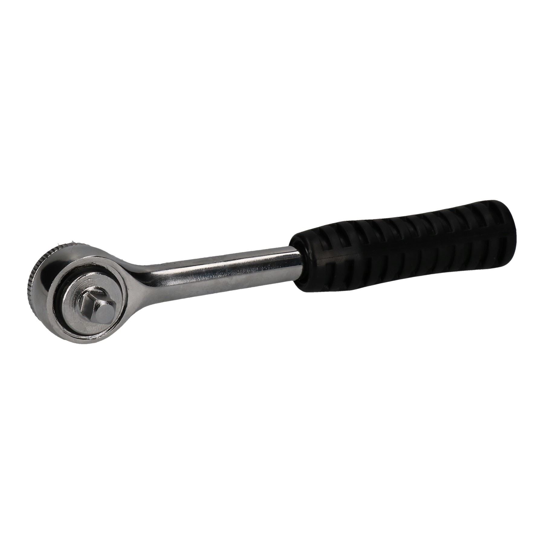 1/4" Drive Straight Ratchet With Rubber Grip Handle 45 Teeth Reversible