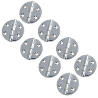 Polished Door Circular Hinge Stainless Steel 64mm diameter 316 Marine Cabin