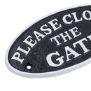 Please Close Gate Black Cast Iron Sign Plaque Door Wall House Home Yard Post