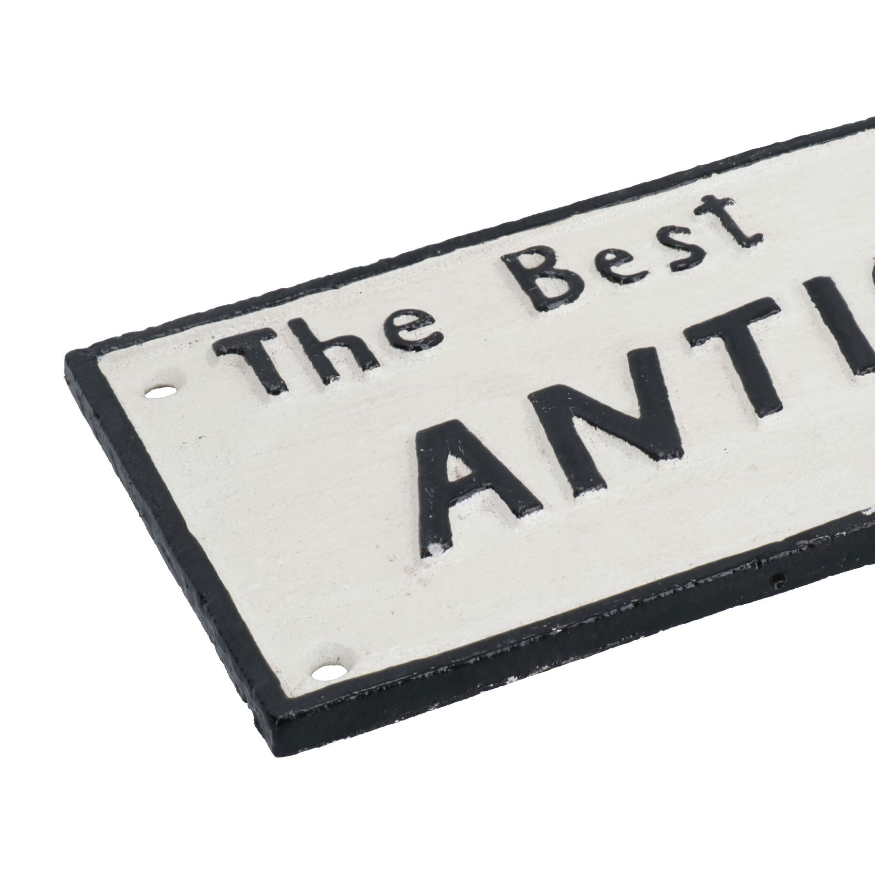 The Best Antiques Are Old Friends Cast Iron Sign Plaque Wall Door Fence Gate