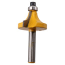 TCT Round Over Router Bit Bearing Guided Cutter 28.6mm D 9.5mm R 1/4 Shank