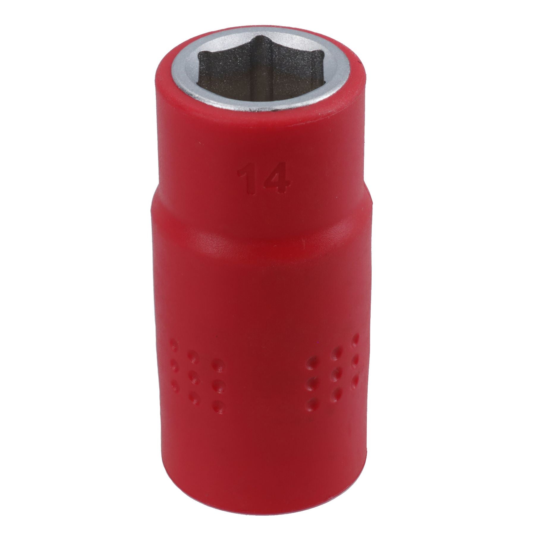 1/2in drive VDE Insulated Shallow Metric Socket 6 Sided Single Hex 1000 V