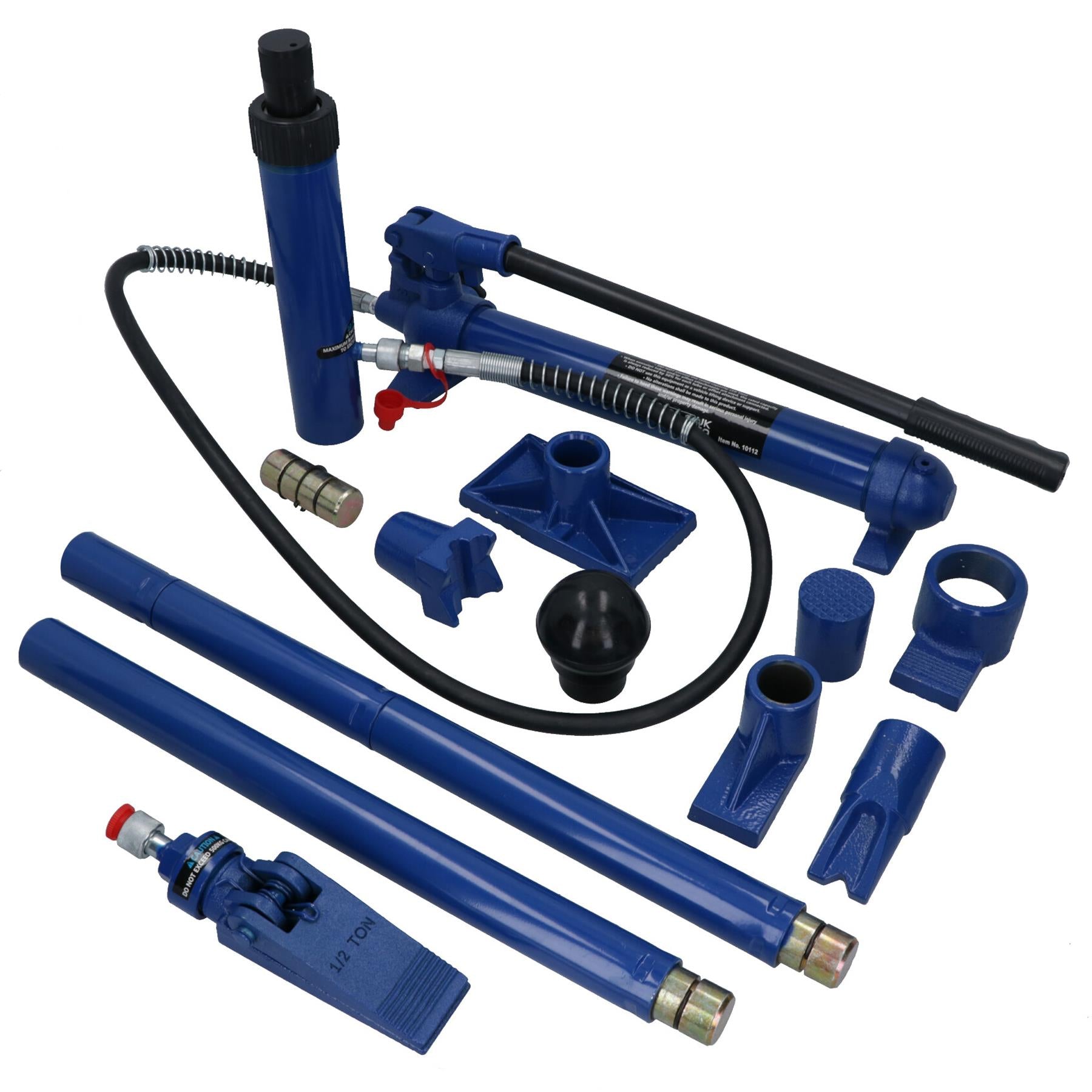 10 Ton Hydraulic Porta Power Jack Pump With Accessories Dent Frame Repair