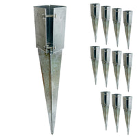 Fence Post Holder Support Drive In Spike Galvanised For 75mm or 100mm Posts