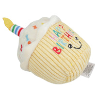 Joyeux anniversaire Cupcake jaune en peluche pour chien avec couinement pour chien