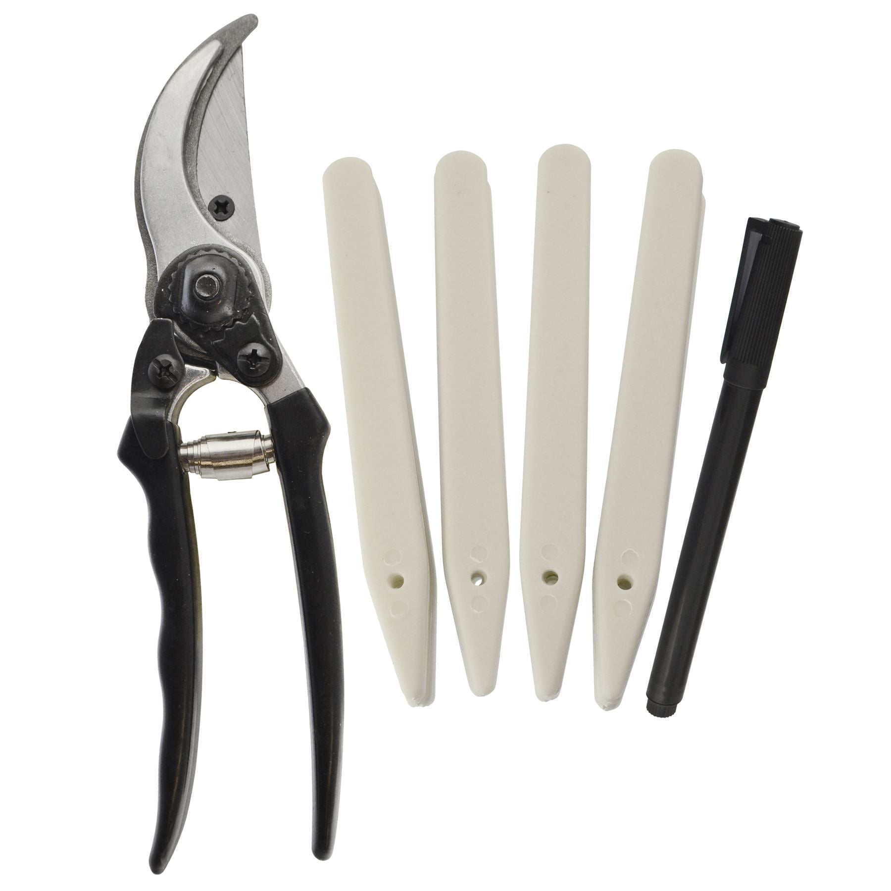 Plant Pruners Cutters Secateurs and Plant Labeling Tags Sticks Pen Markers