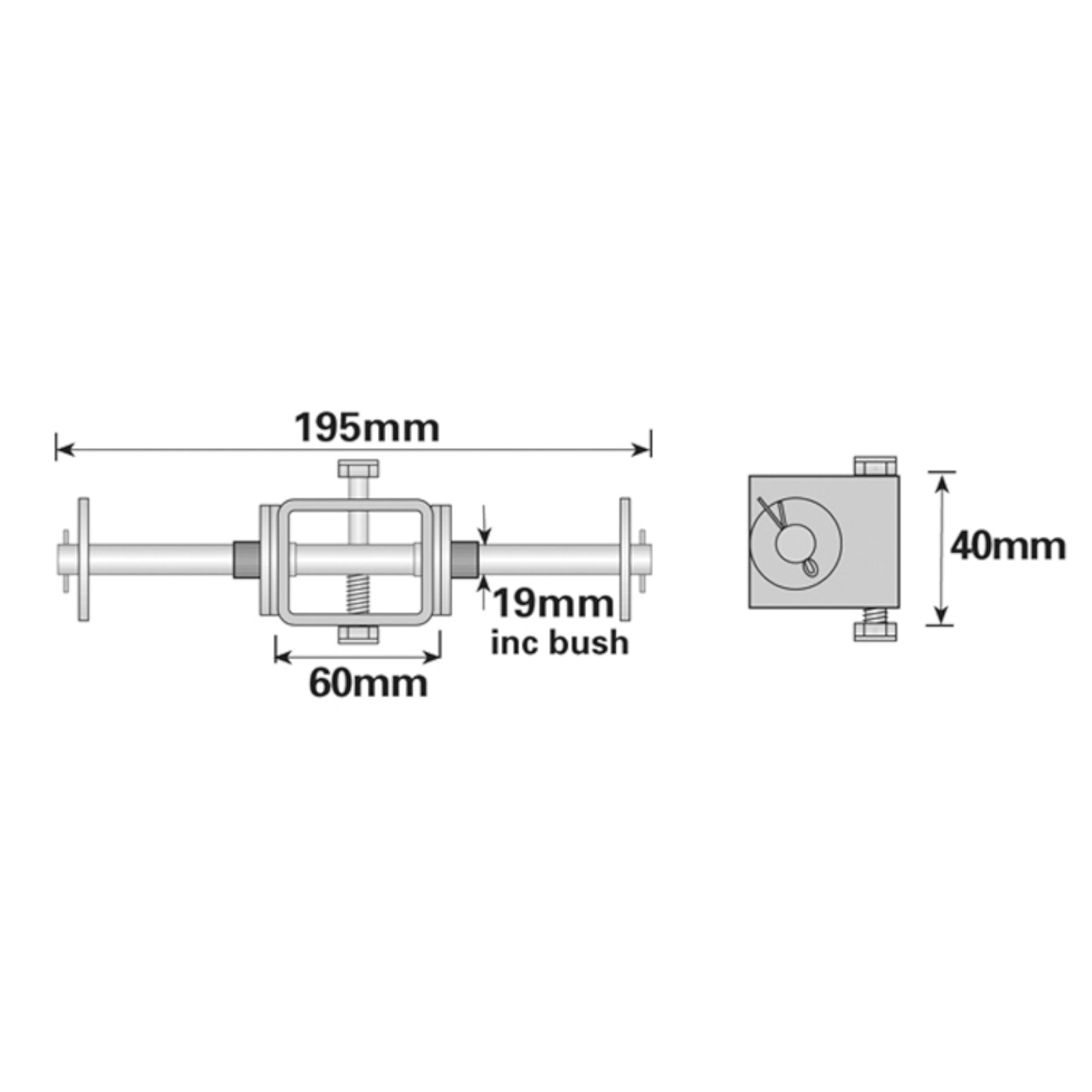 Roulettes pivotantes et support en acier pour remorque de bateau / jet ski / canot pneumatique UBR33 UBR34