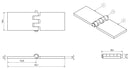 Steel Butt Hinge Weld-On Extra Heavy Duty Industrial 50x161mm