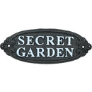 Secret Garden Gusseisen Schild Plakette Tür Wand Haus Tor Zaun Post rustikal