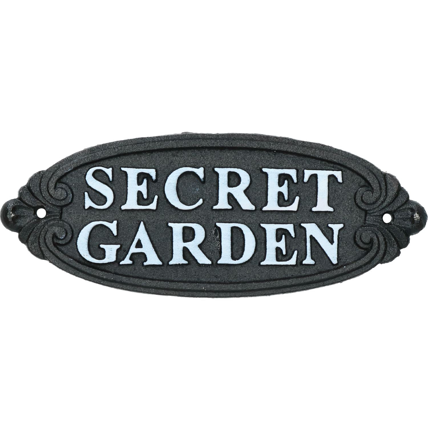 Secret Garden Gusseisen Schild Plakette Tür Wand Haus Tor Zaun Post rustikal