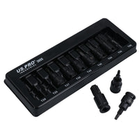 Douilles Torx / Star à impact, entraînement 3/8 po, courtes et courtes, T20 – T60, lot de 9 pièces