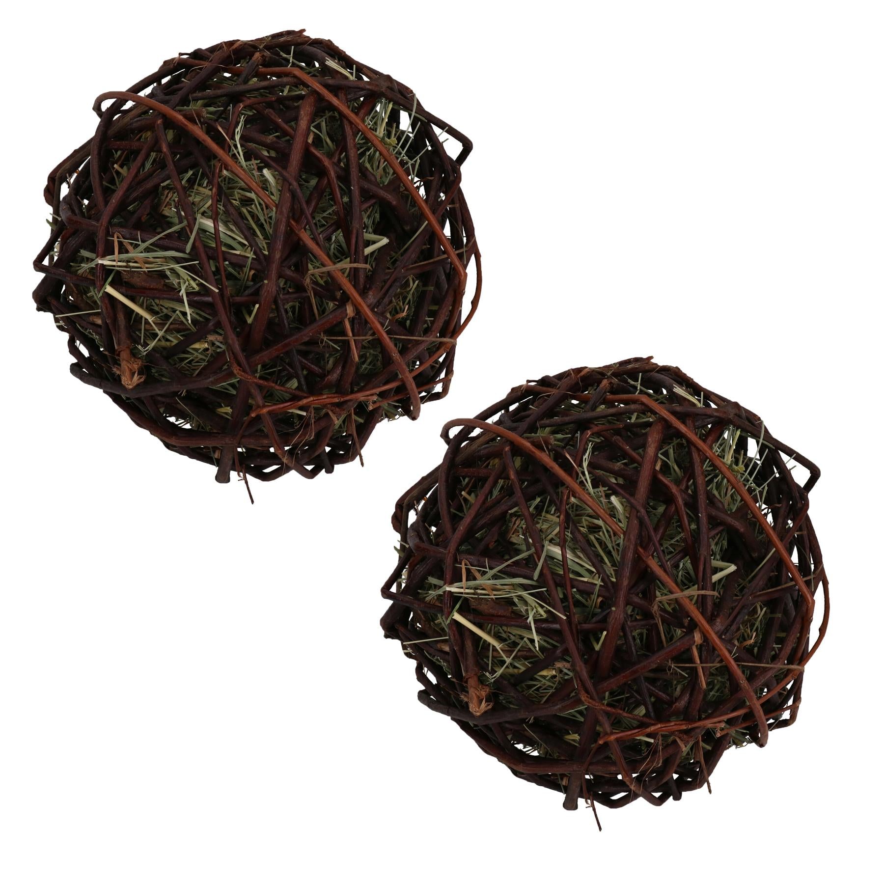 2PK Large Small Animal Rabbit Edible Gnaw Weave Ball Boredom Breaker Toy