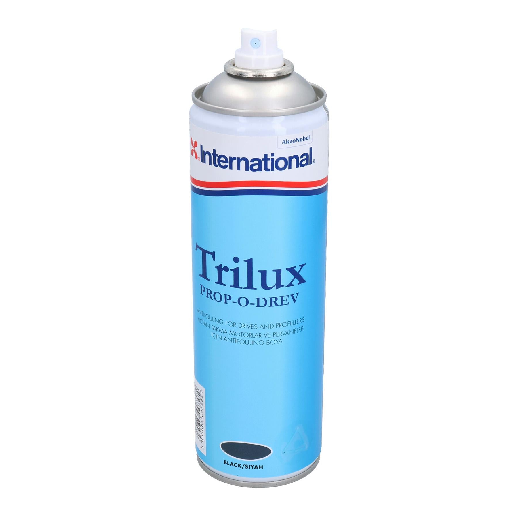 International Trilux Prop-O-Drev Black Hard Antifouling Spray Paint Outdrive