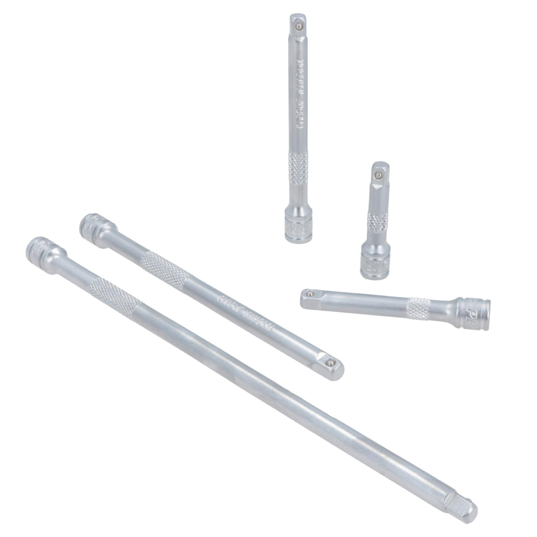 5-teiliges 1/4-Zoll-Antriebs-Verlängerungsset, gerade, 2, 3, 4, 6 und 9 Zoll, für Ratschen usw. AT022