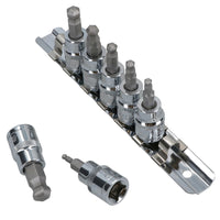 Metric Shallow Ball Ended Allen Hex Key Sockets 3/8in. Drive 3 – 10mm 7pc
