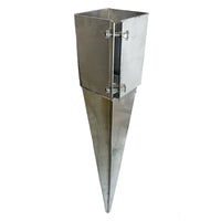 Fence Post Holder Support Drive In Spike Galvanised 100 x 100 x 750mm