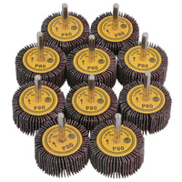 50mm 80 Grit Abrasive Flap Wheel Discs Sanding Rust Removal 6mm Shank