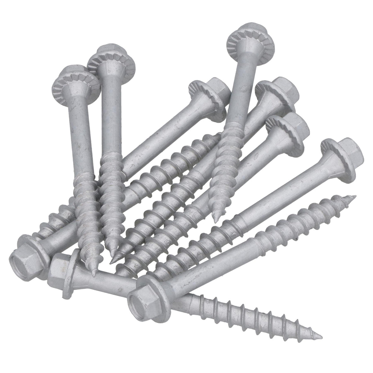 63mm Timber Sleeper Wood Screws For Railway Sleepers Hex Head Silver 150pc