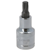 T40 Male Torx Bit Star Socket 1/2" Drive Standard Internal Chrome Vanadium Steel