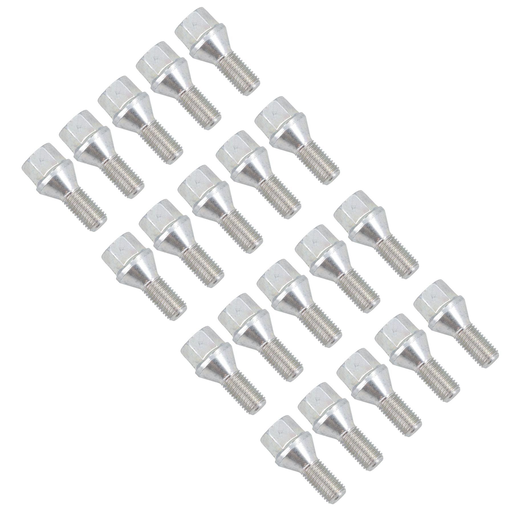 Boulons de roue de rechange coniques M12 x 1,5 pour moyeux de remorque, lot de 20