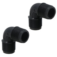 Polypropylene PP 3/4in BSP Male x Male Threaded 90° Elbow Connector