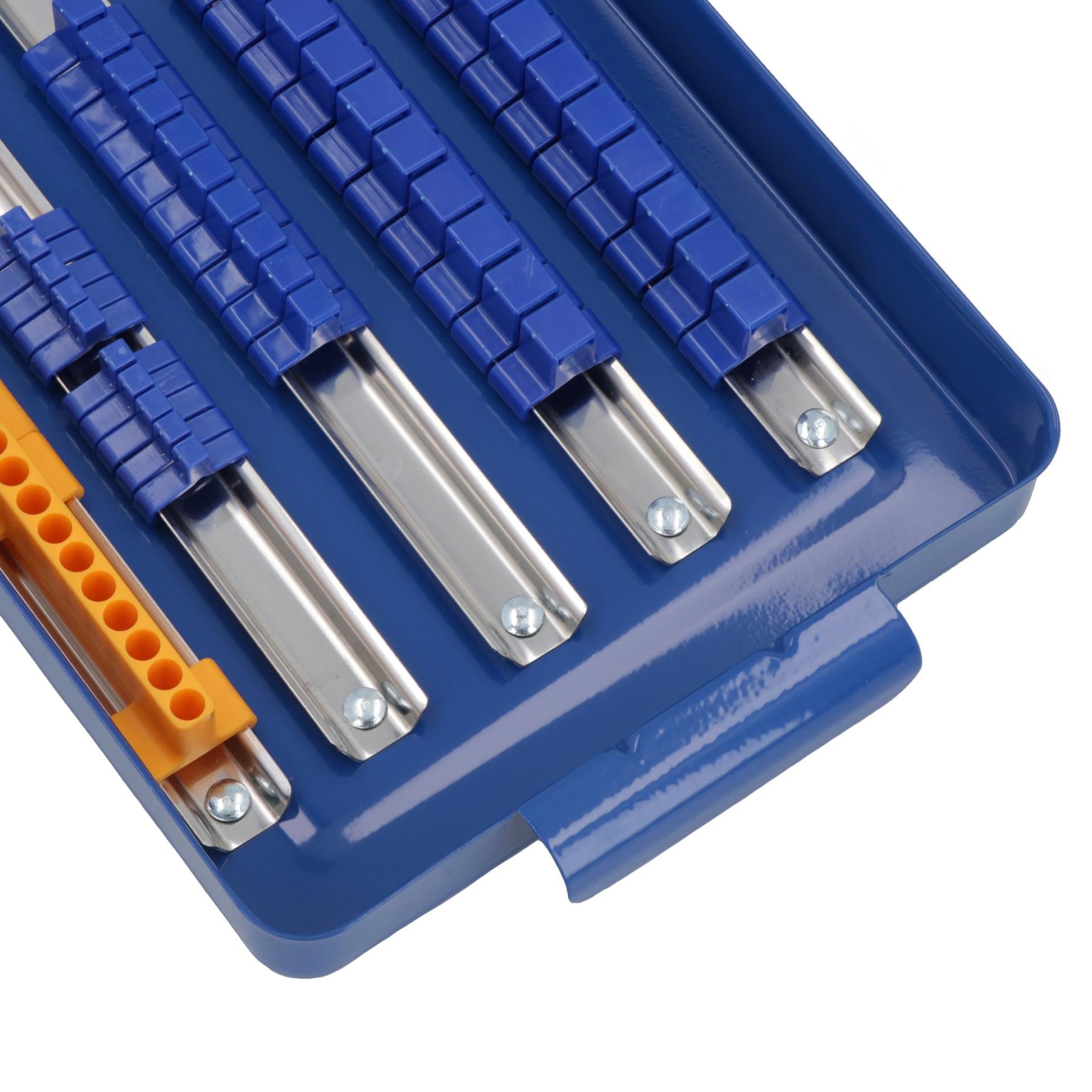 110pc Socket Set Rail / Rack Tray Clips Tool Box Storage 1/4 / 3/8" and 1/2"
