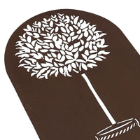 Arbre topiaire en forme de boule, décoration murale en métal, silhouette de jardin, clôture de maison, rustique