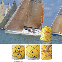 Inflatable Race Mark Buoy & Net Large 150cm x 90cm Yacht Dinghy Race Regatta