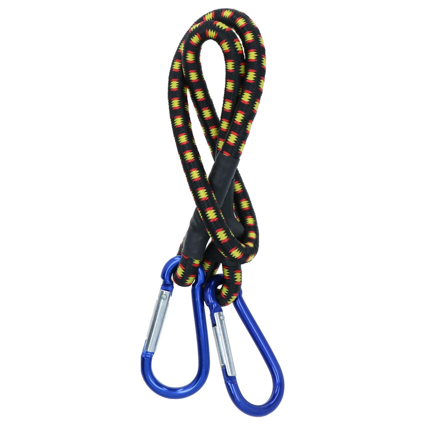 24” Bungee Strap with Aluminium Carabiners Hook Tie Down Fastener Holder