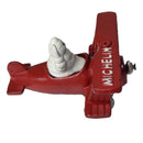 Michelin Man In Airplane Plane Mascot Figure Statue Bibendum Figurine Cast Iron