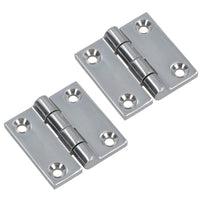 Polished Door Butt Hinge Stainless Steel 50mm x 50mm 316 Marine Cabin